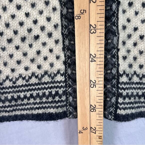 Dale Of Norway Sport Full Zip Boiled Wool & Knit Cardigan Sweater Coat Small Vtg - Picture 11 of 15